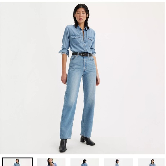 LEVIS NWOT RIBCAGE MOM STRAIGHT LEG JEANS - Picture 2 of 10